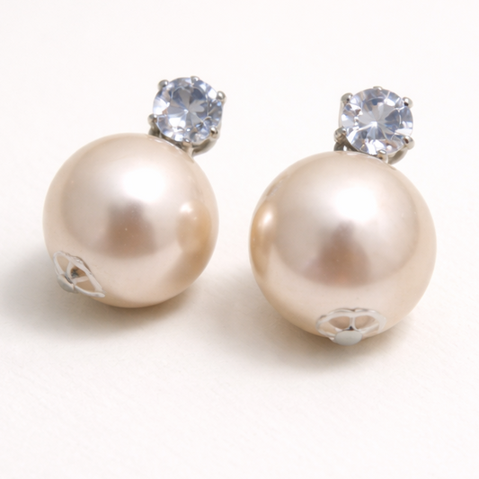 Crystal Pearl Drop Earrings