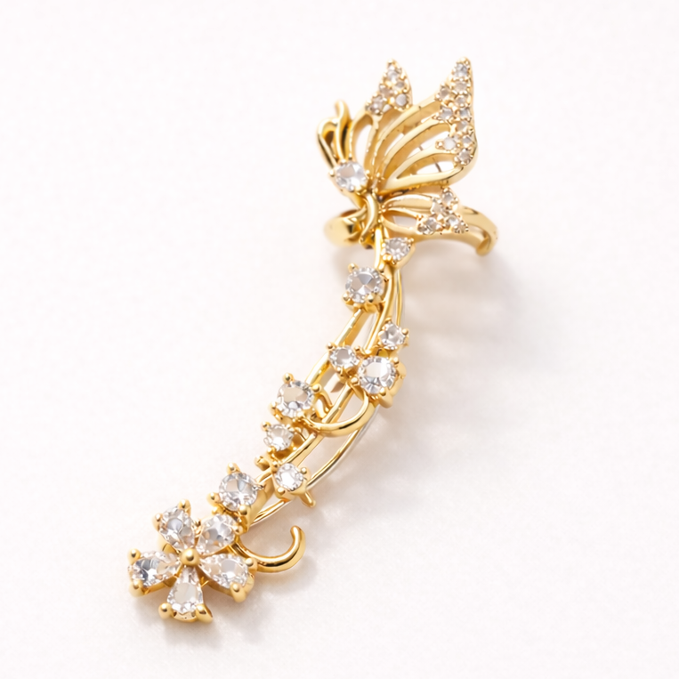 Golden Butterfly Ear Cuff