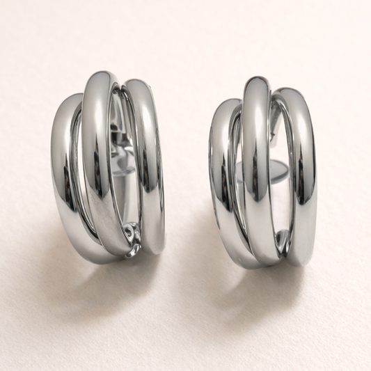 Luna Triple Hoop Earrings