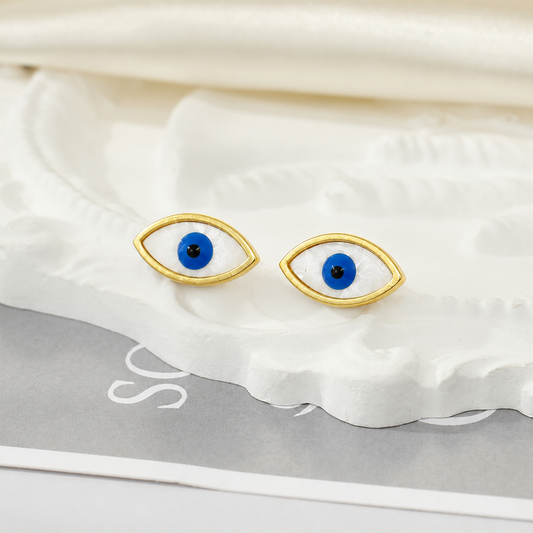 Blue Nazar Minimal Studs Earrings
