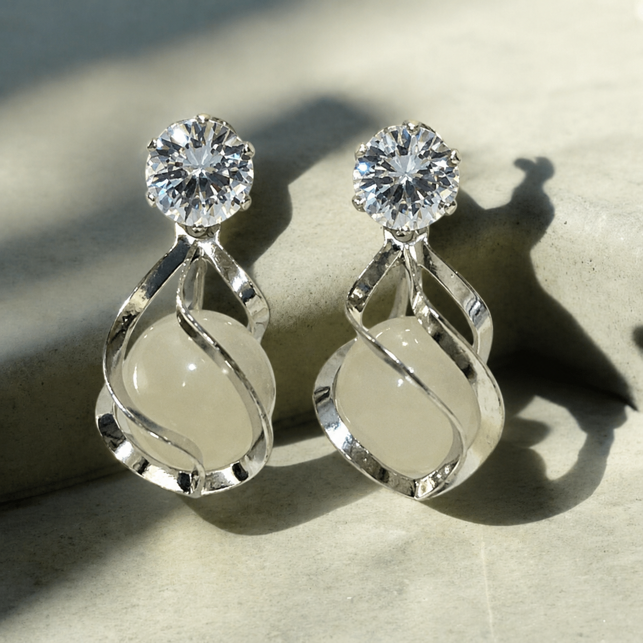 Diamond Glow Teardrop Earrings
