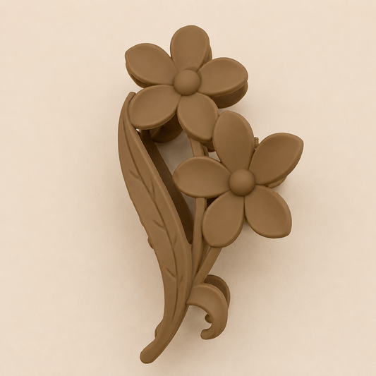 Beige Blossom Hair Clutcher