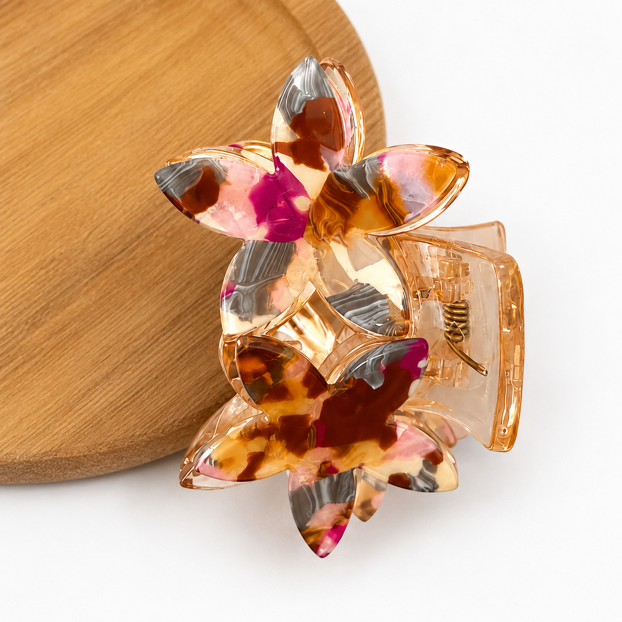 Floral Marble Hair Clutcher