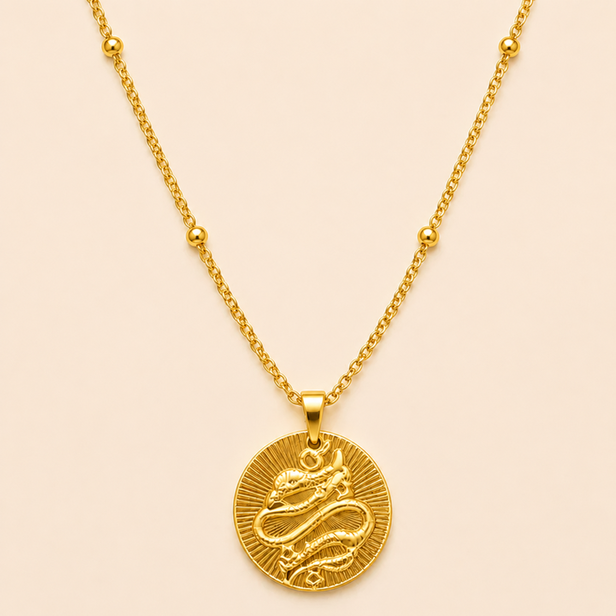 18K Gold Plated Fisch-Zodiac Kette Necklace