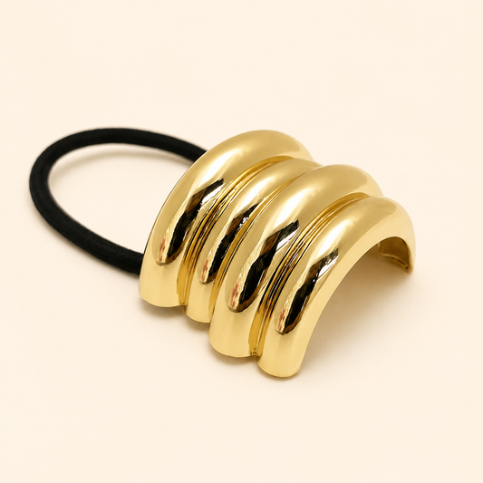 Gold Ripple Hair Tie