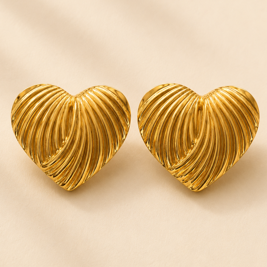 Fashion Heart-shaped Waterproof Earrings