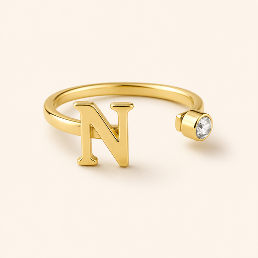 'N" Infinite Symbol Open Finger Ring