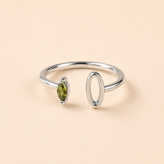 Modern Minimalist Marquise Stone Ring