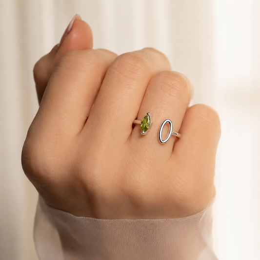 Modern Minimalist Marquise Stone Ring
