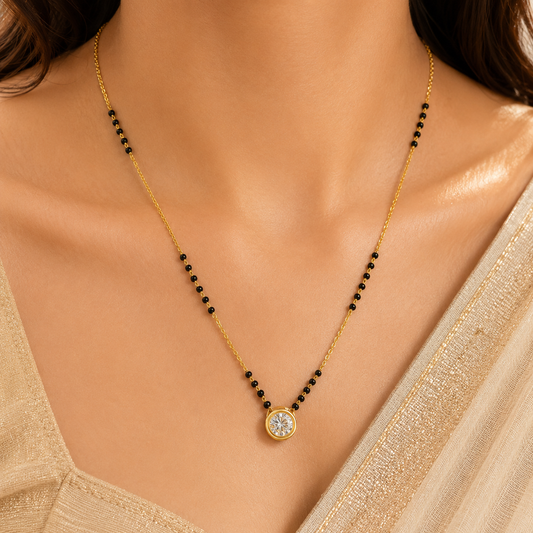 Golden Halo Spark Mangalsutra