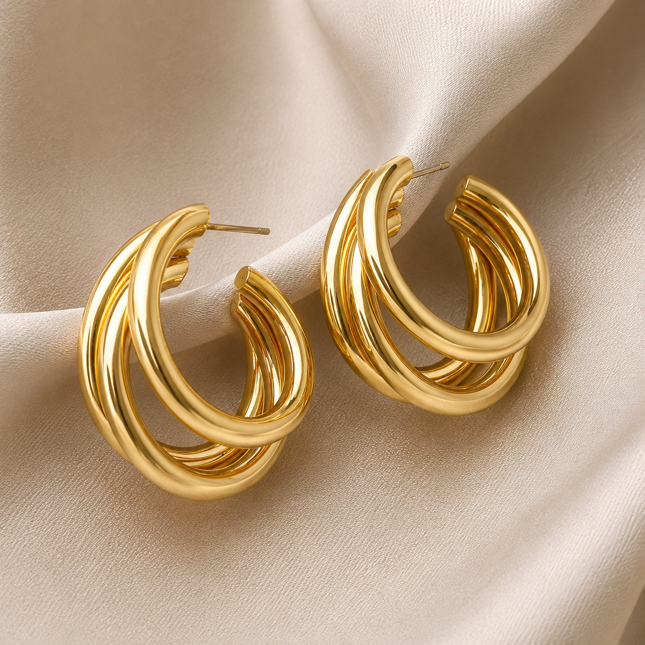 Just Rs. 49 Turn Him On Golden Hoops Earring