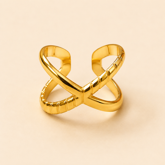 18K Gold Plated Luxe X Adjustable