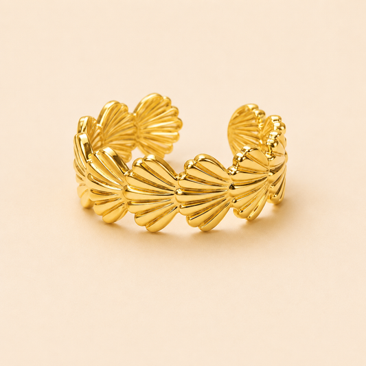 18K Gold Plated Seashell Symphony