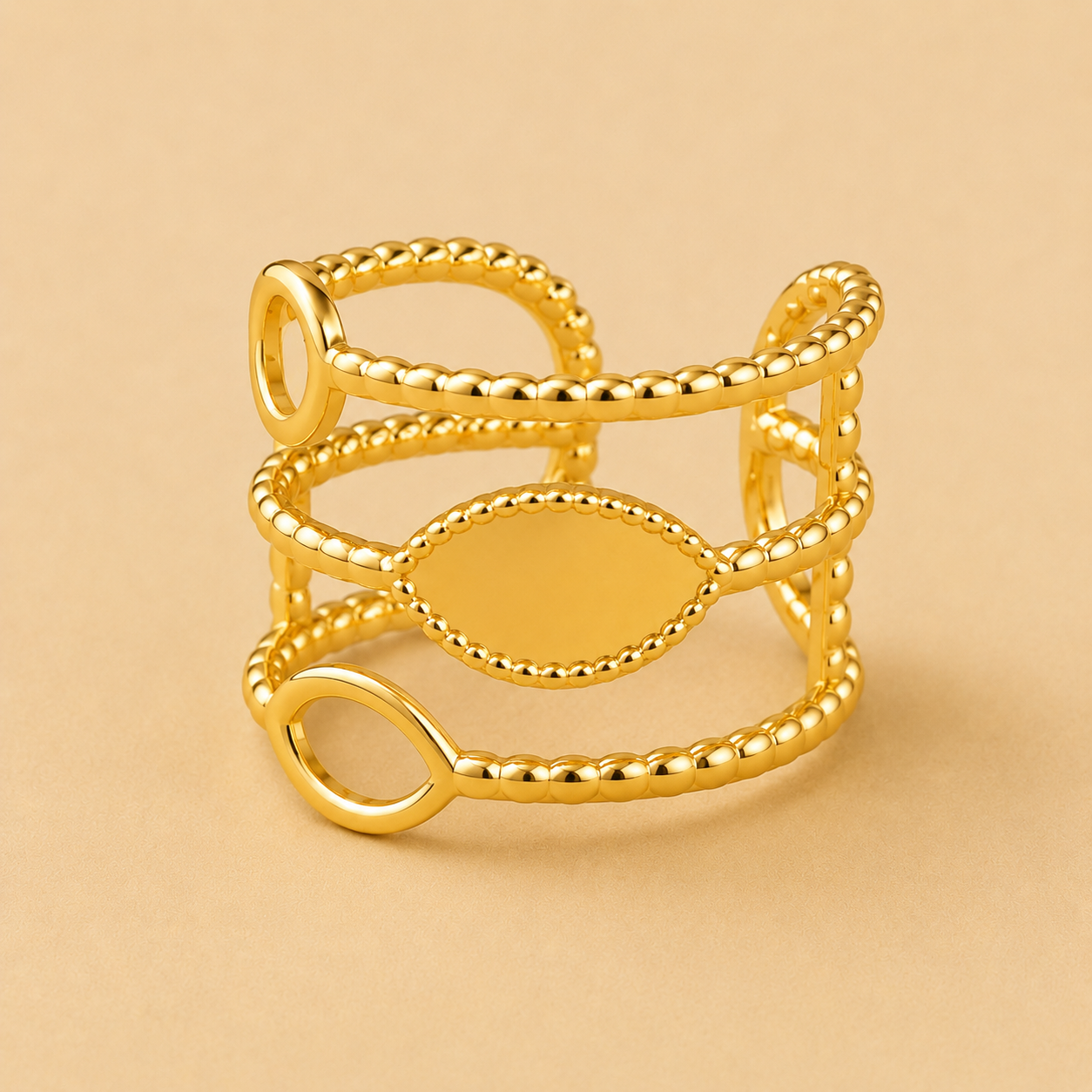 18K Gold Plated Nazar Protection Ring