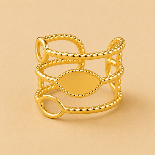 18K Gold Plated Nazar Protection Ring