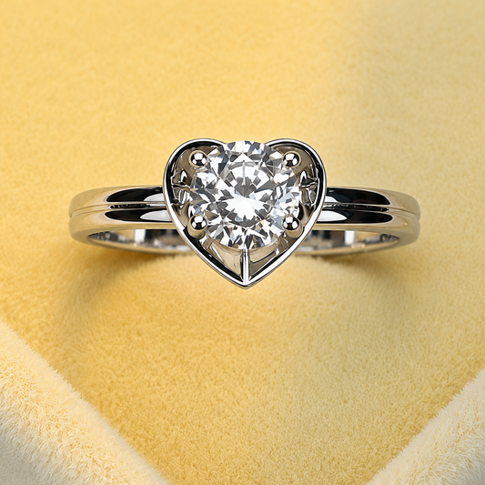 Heart Crystal Adjustable Ring