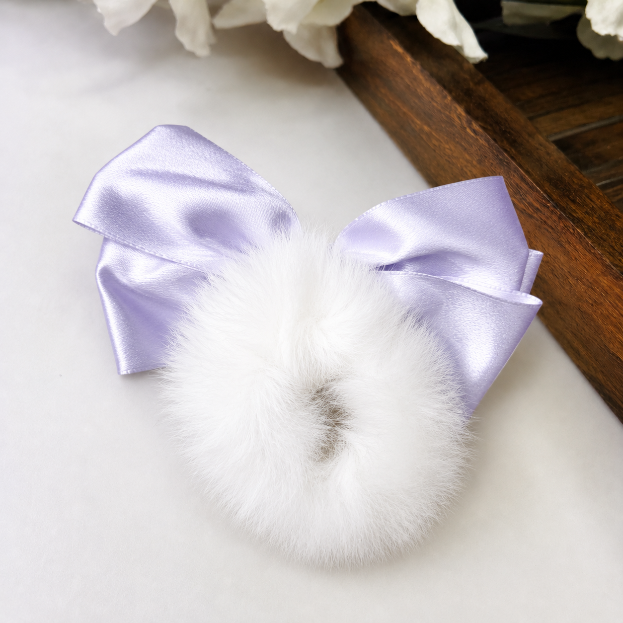 Fluffy Satin Elegance Hair Bow