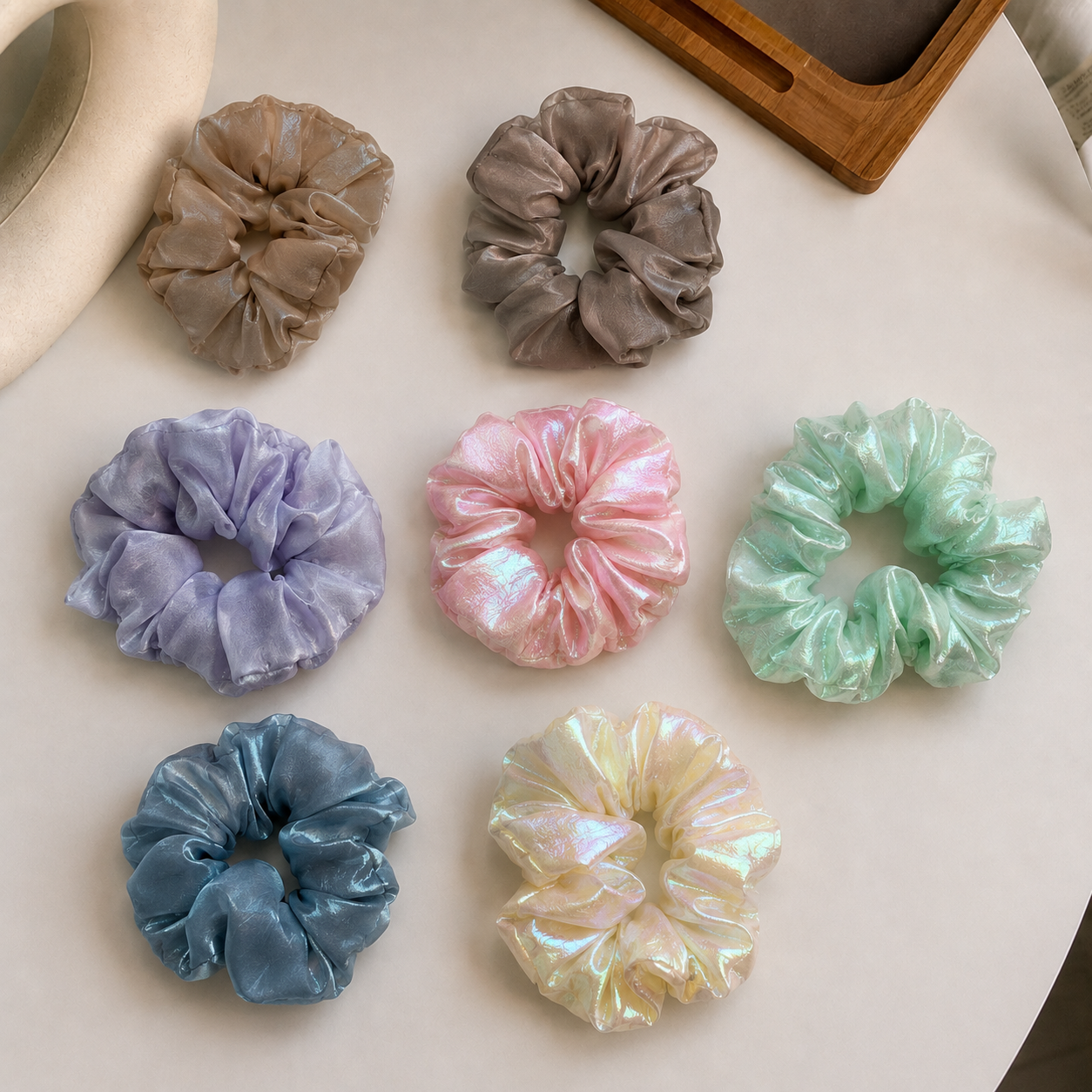 Pure Silk Shine Scrunchie Set Of 7