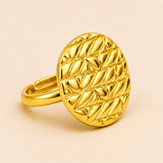 18K Gold Plated Soft Structure Ring