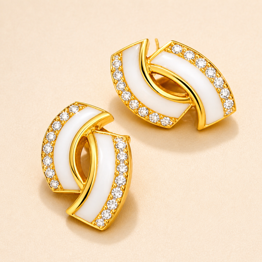 Celestria Yellow Chimes Stud Earrings
