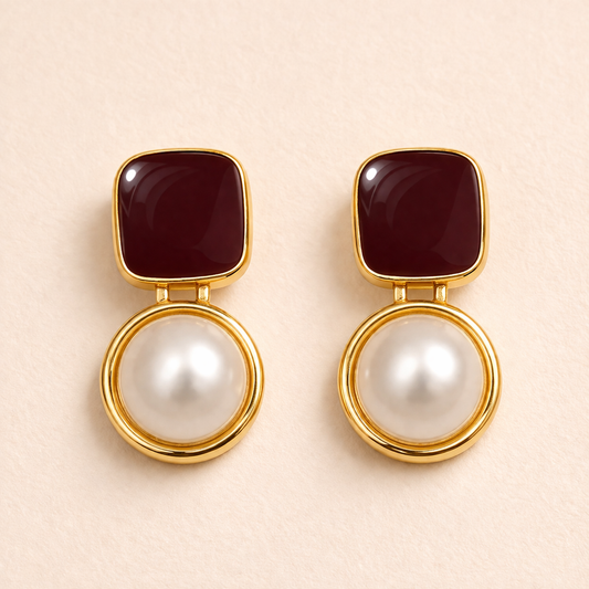 Crimson Elegance Earrings