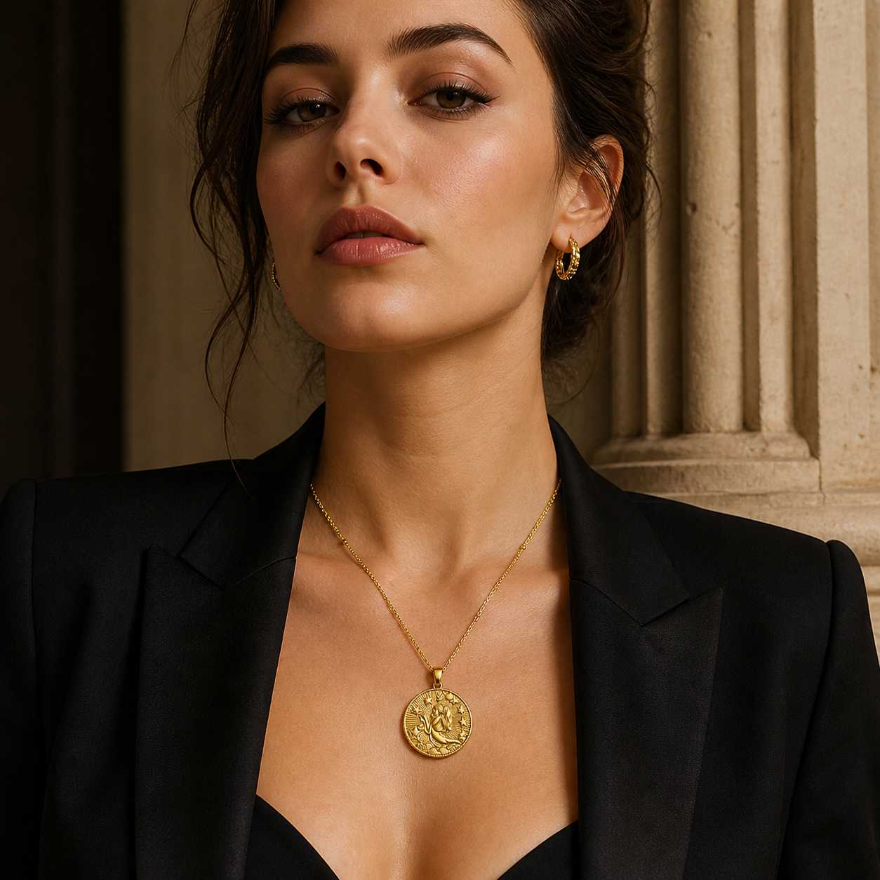 18K Gold Plated Virgo Pendant Necklace