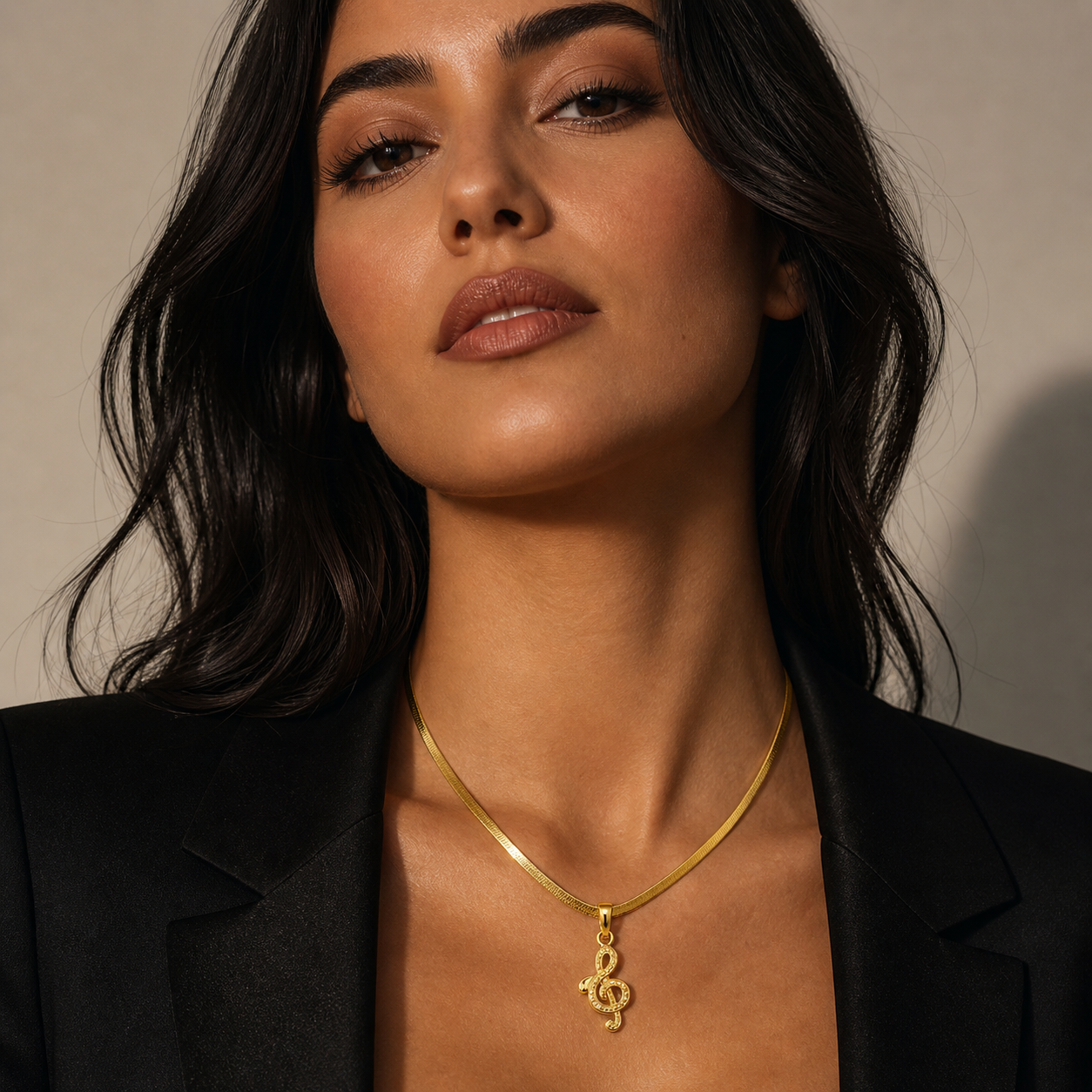 18K Gold Plated Snake Pendant Necklace