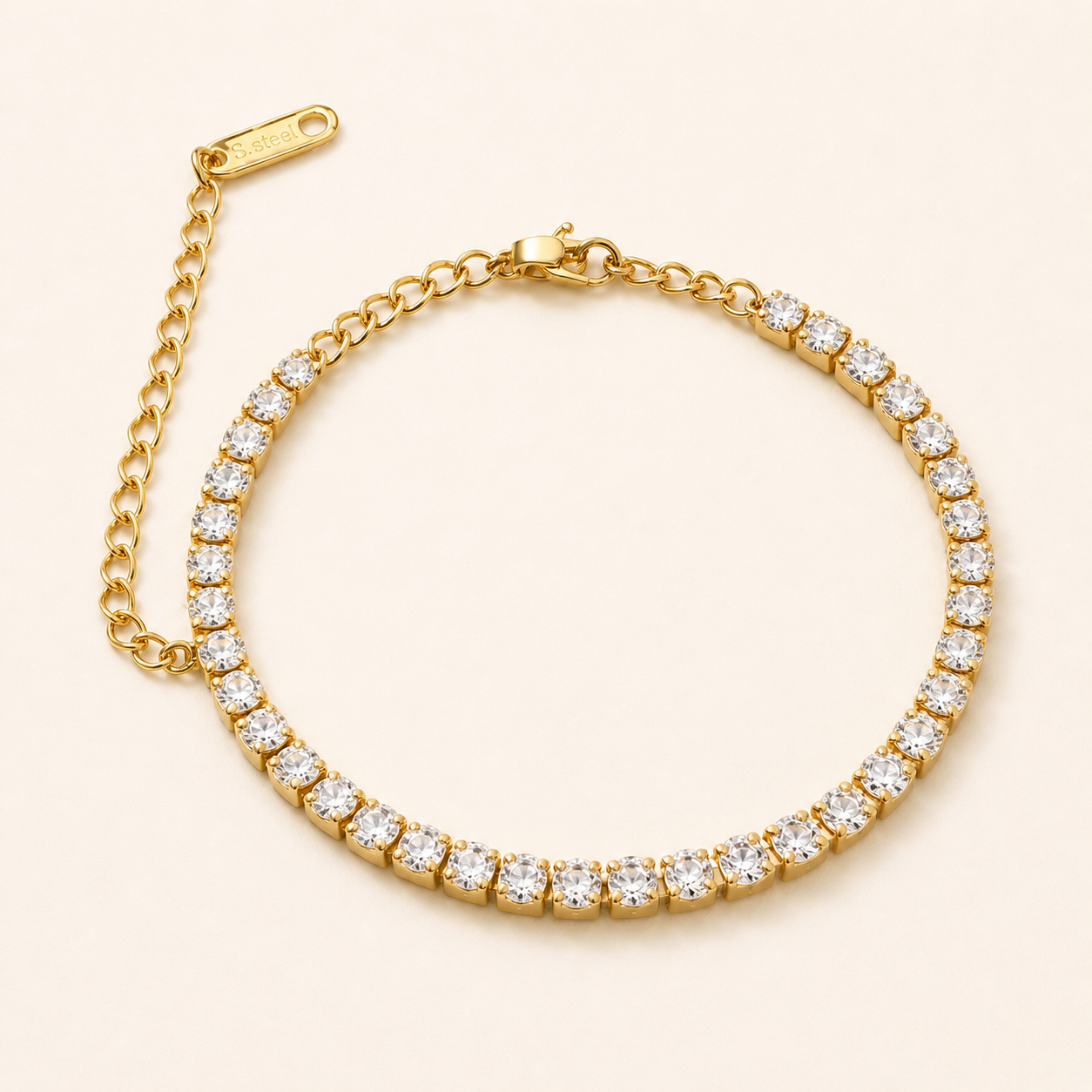 Premium Gold Chain Tennis Bracelet