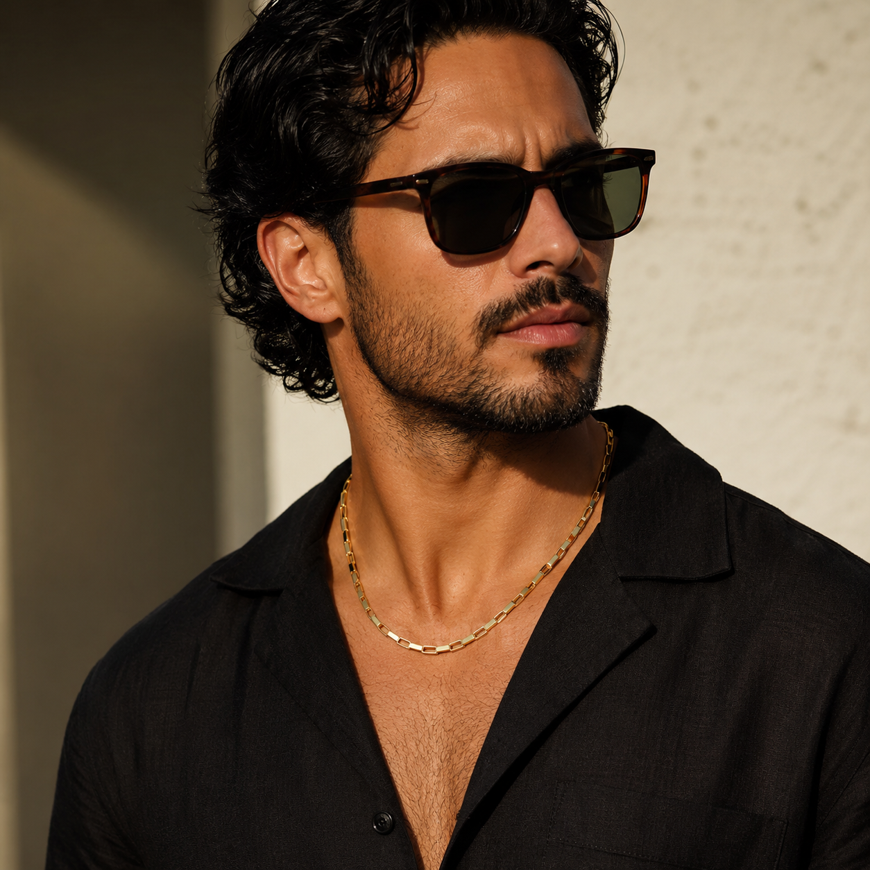 Men-18k Gold-Plated Anti Tarnish Long Link Chain