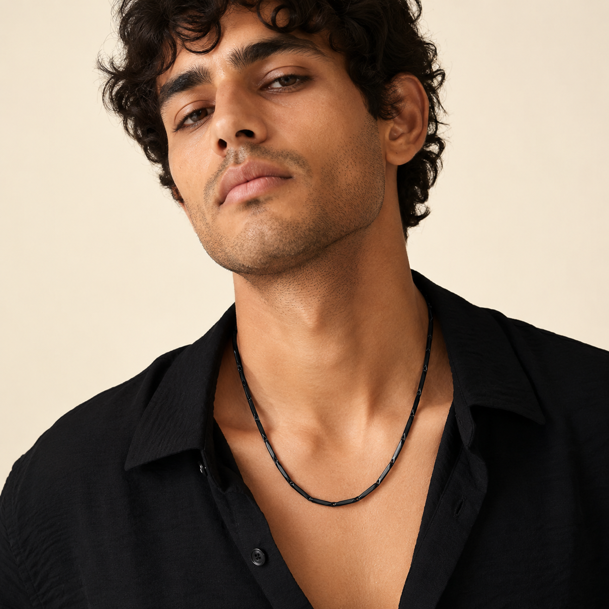 Men-Classic Black Chain
