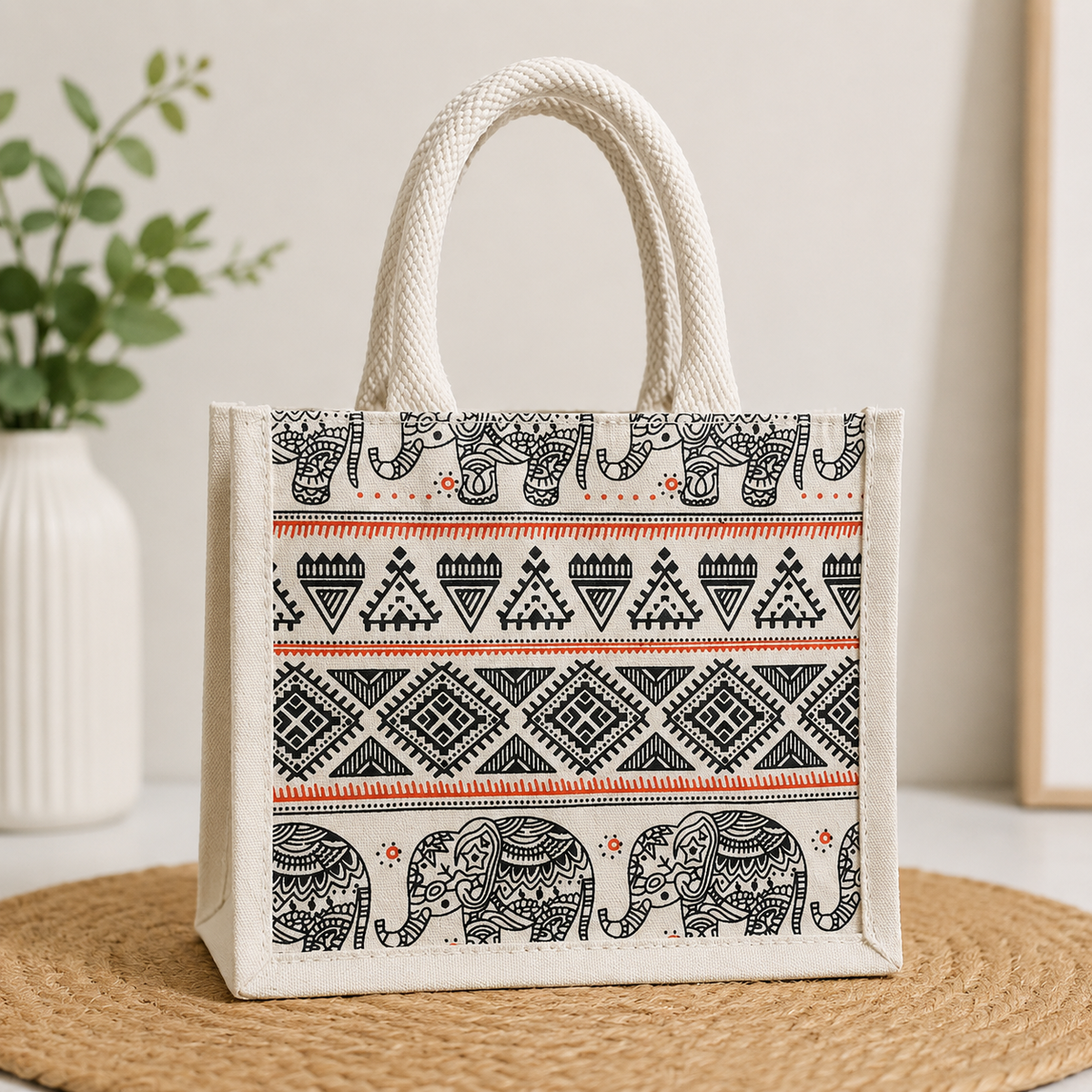 Ethnic Elephant Mini Tote