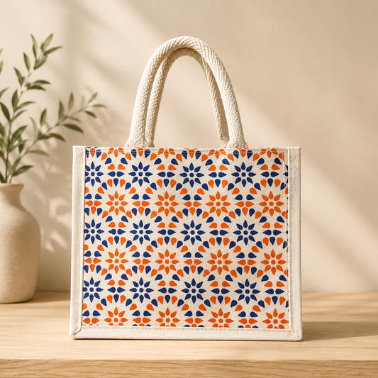 Tangerine Tile Tote Bag