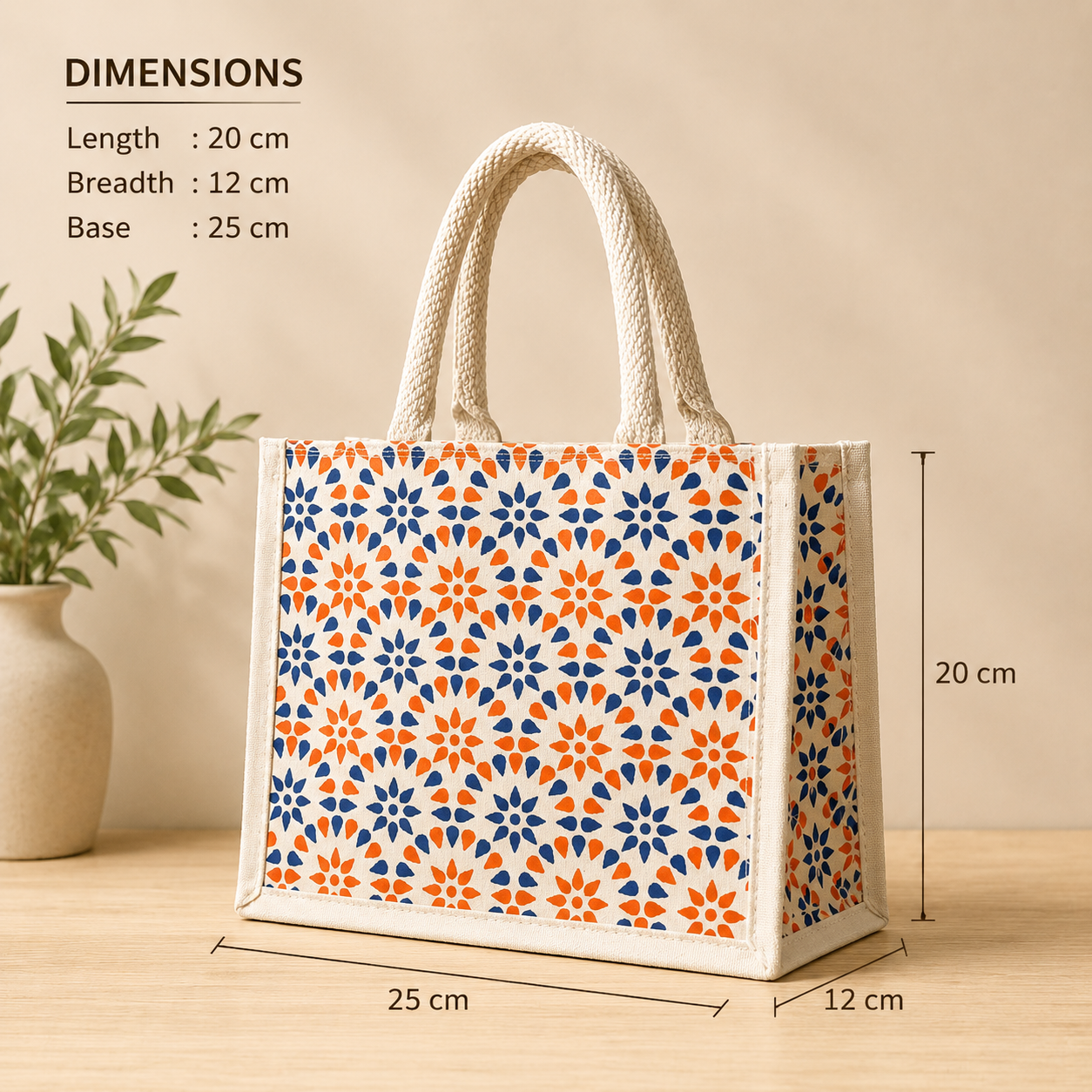 Tangerine Tile Tote Bag
