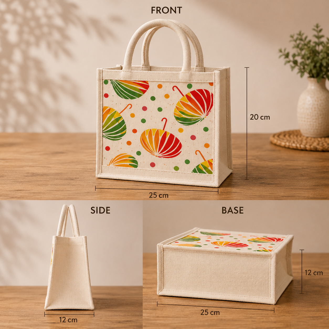 Rainleaf Jute Tote Bag