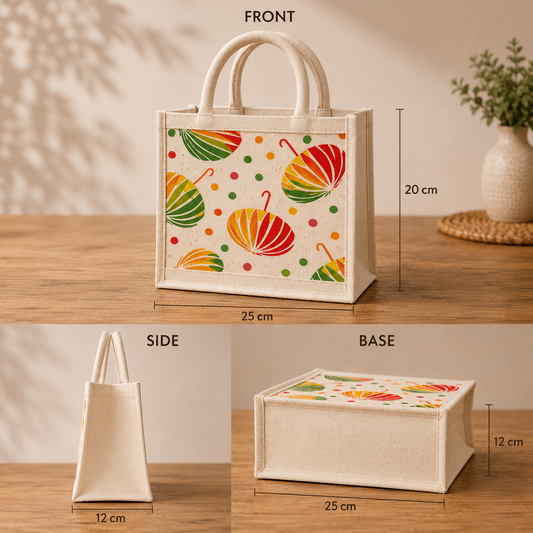 Rainleaf Jute Tote Bag