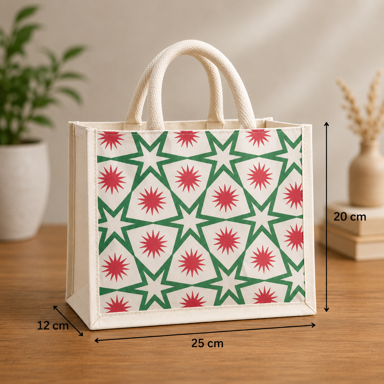 EcoCraft Geometric Tote Bag