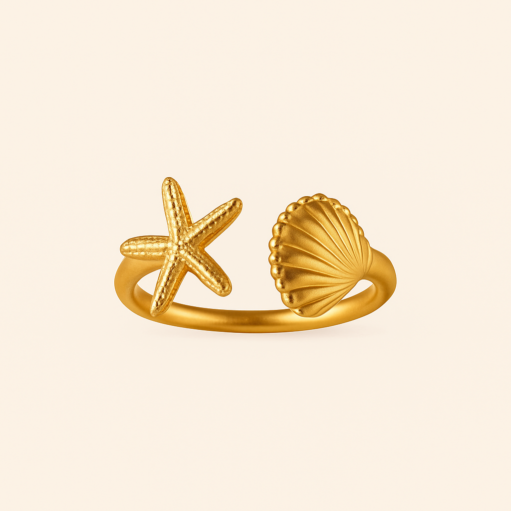 18k Gold Plated Ocean’s Embrace Ring