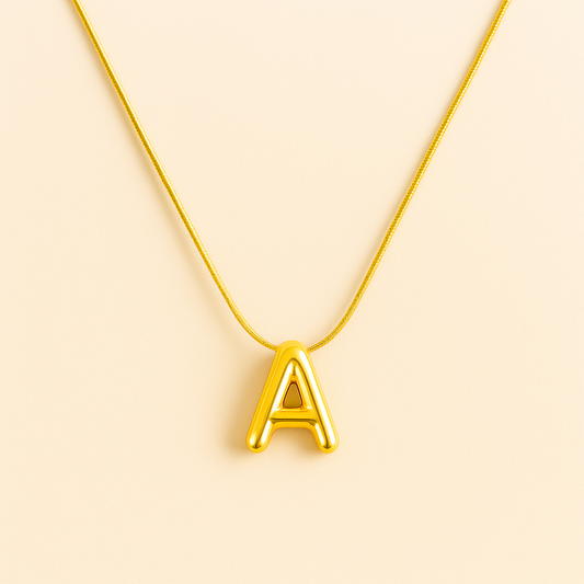 18k Gold Plated Initial Letter Necklace