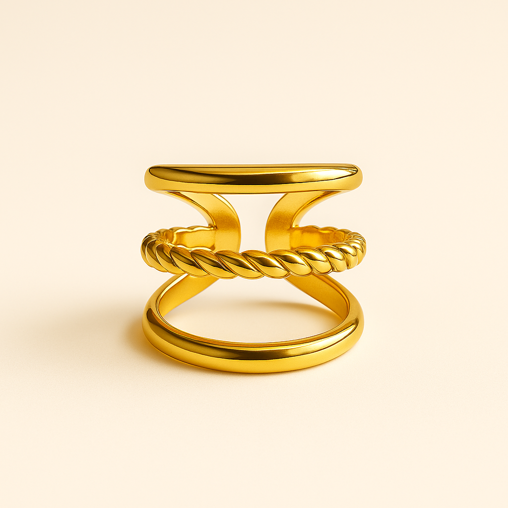 18k Gold Plated Dual Grace Ring