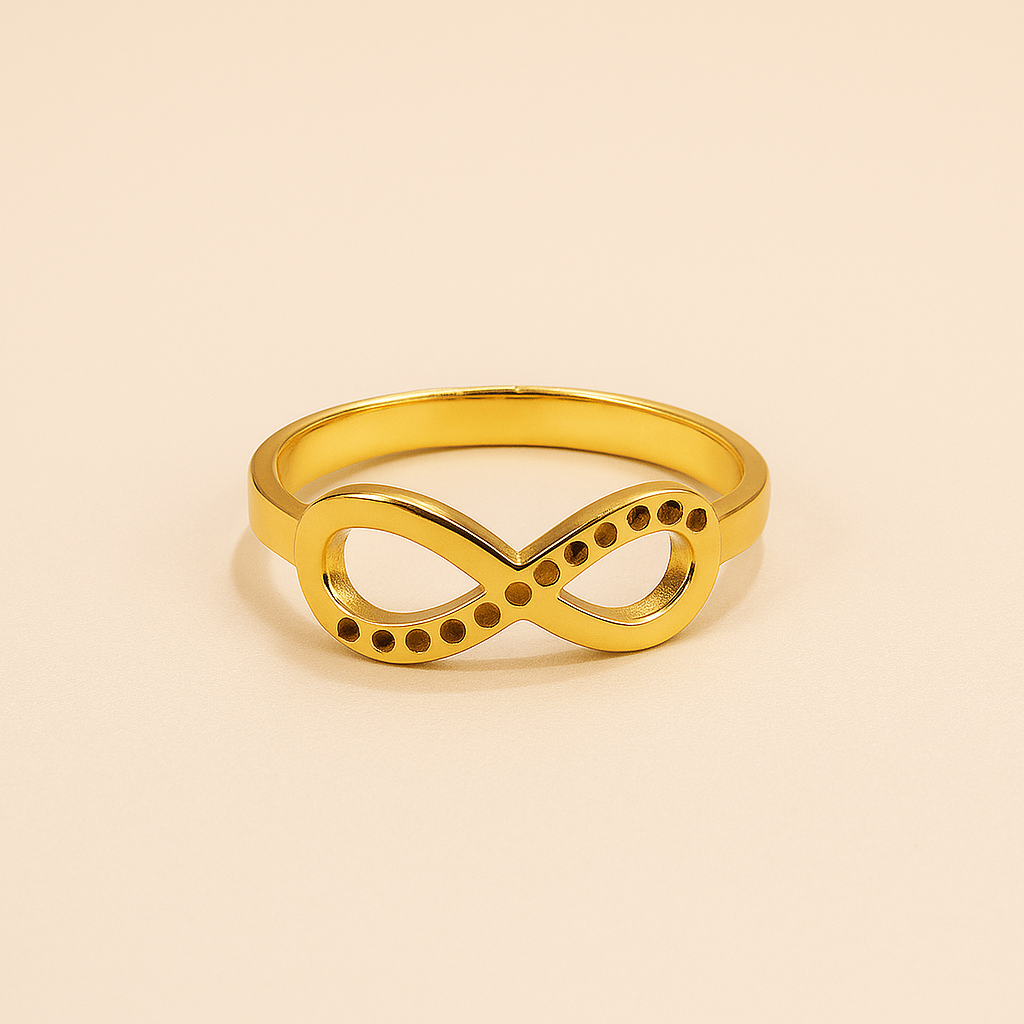 Luxury Shiny Gold Infinity Ring Product