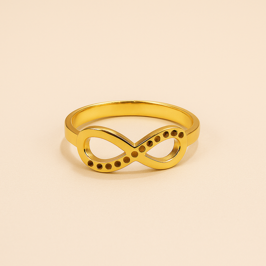 Luxury Shiny Gold Infinity Ring Product