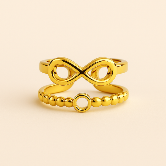 18K Gold Plated Infinity Ring