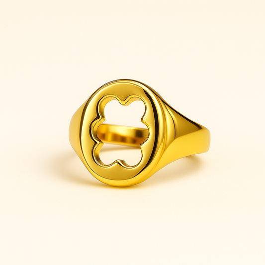 18k Gold Plated Crystal Dune Ring