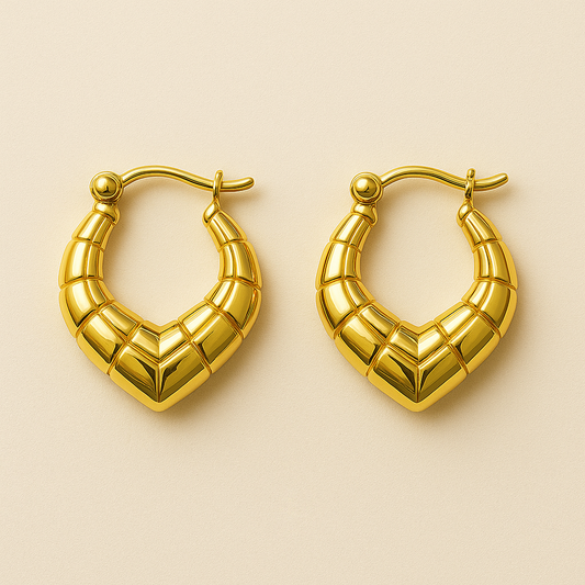 18k Gold Plated Celeste Hoops Earring