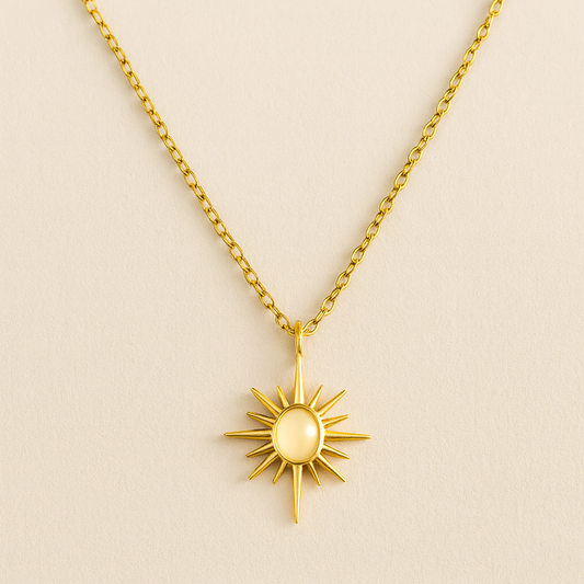18k Gold Plated Vellora Sun Necklace