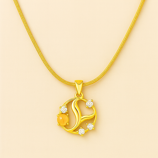 18k Gold Plated Kumud Circle Necklace