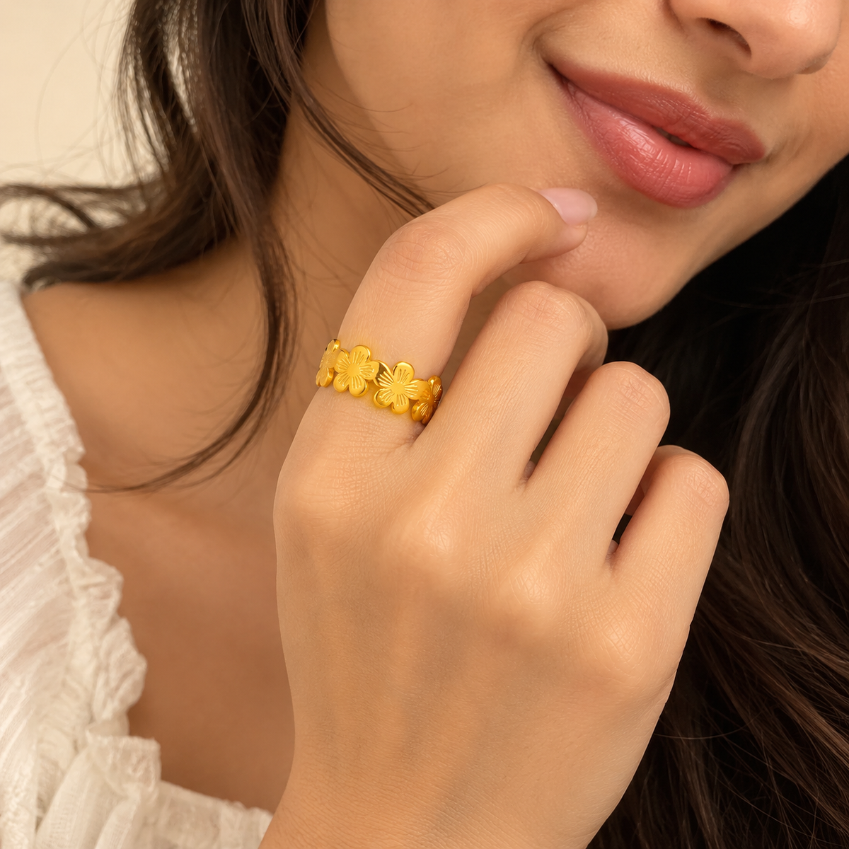 18K Gold Plated Bloomelle Ring for Women