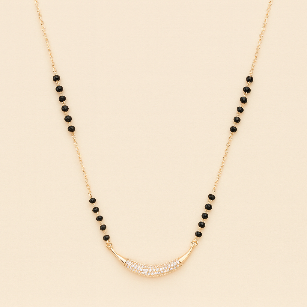 Elegant Diamond-Studded Mangalsutra