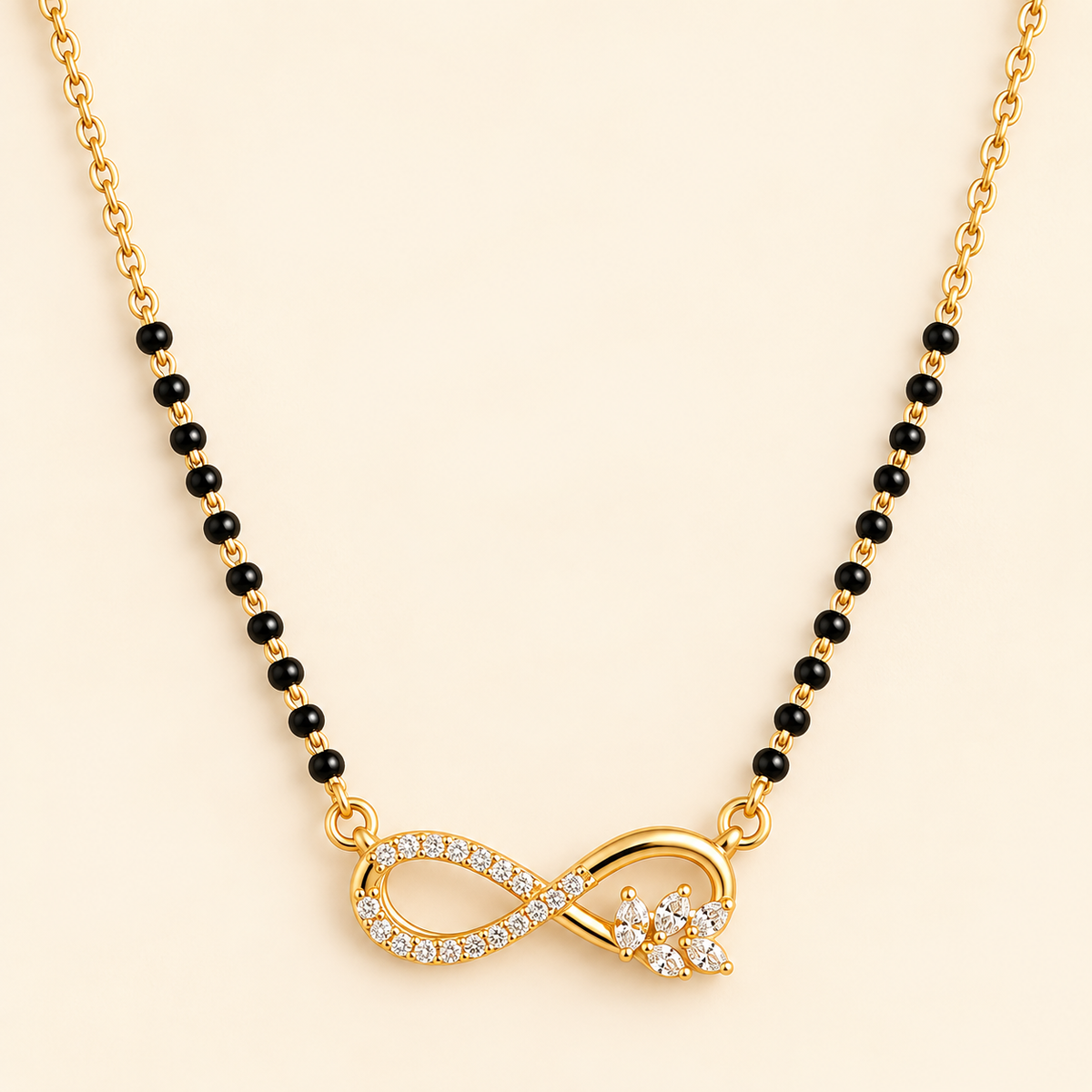 18K Gold Plated Infinity Floral Mangalsutra