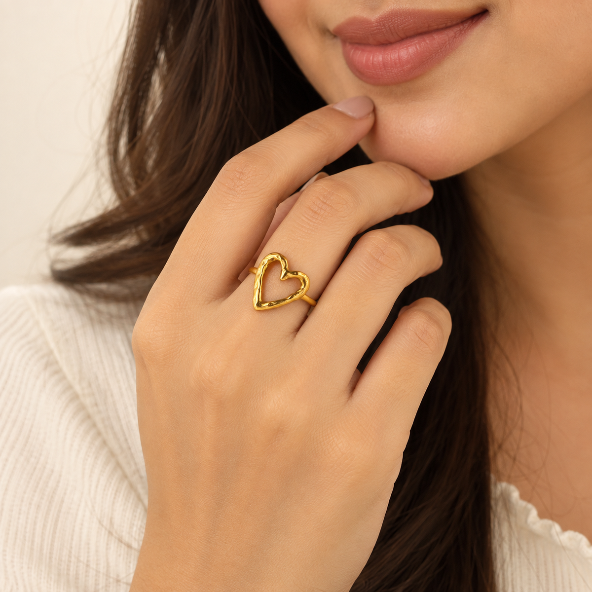 18k Gold Plated Liquid Love Ring